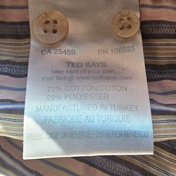 Ted Baker Women Button Shirt 6 Lavender Light Academia Coastal Quiet Luxury - Picture 8 of 15